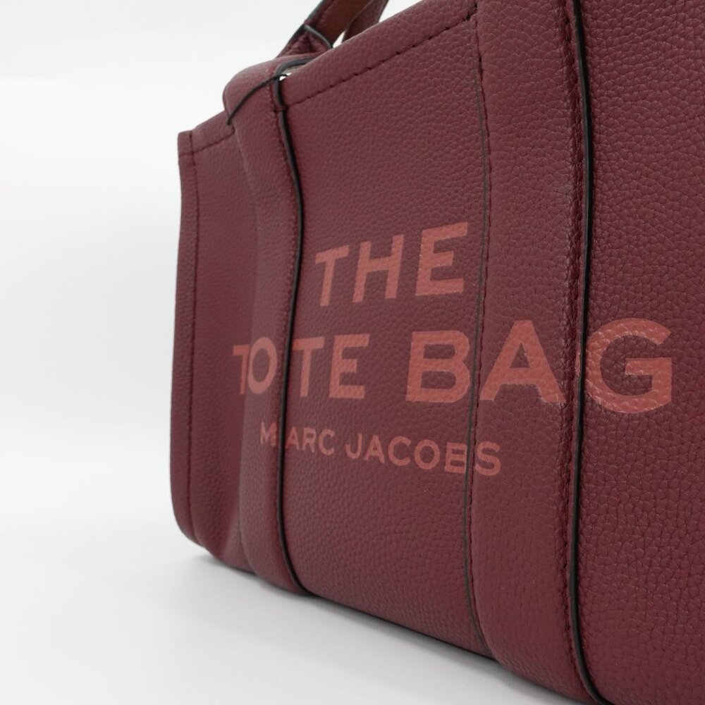 Marc Jacobs Women's The Small Leather Tote Bag Dark Red OS - Picture 9 of 16